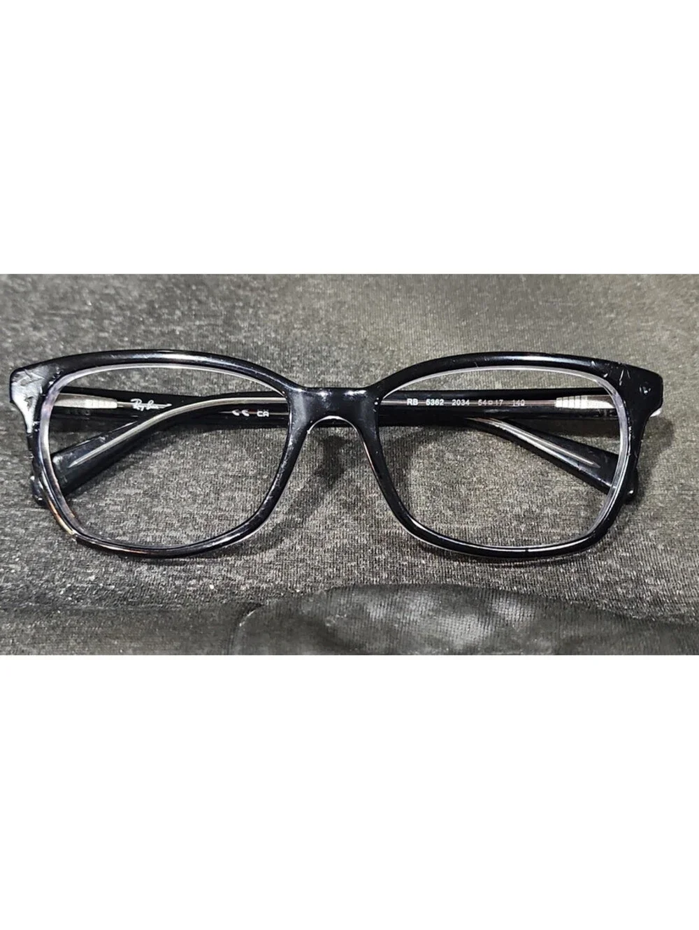 Ray Ban RB5362 2034 Black Square Eyeglasses Frame 54-17 140 READ